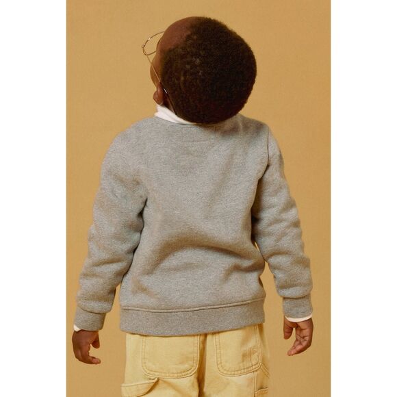 Bonobos NWT Kids Geoffrey Long Sleeve Crewneck Graphic Sweatshirt Light Heather - Picture 5 of 6